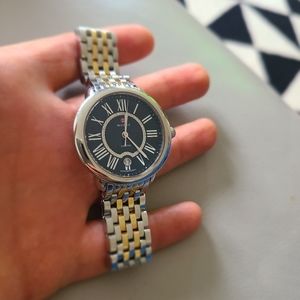 Michele Serein Two Tone gold and silver watch